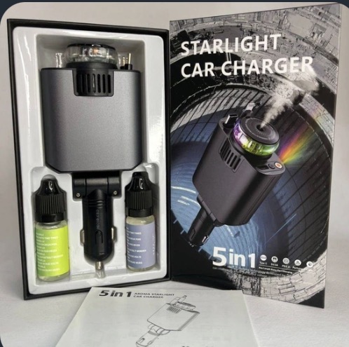 شارژر فندکی و خوشبوکننده خودرو 5 کاره برند starlight